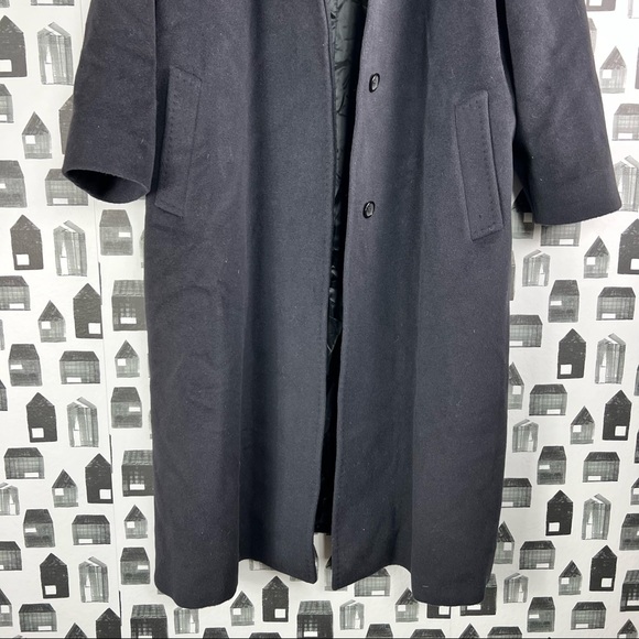 Cinzia Rocca 100% Wool Black Long Pea Coat Made in Italy - Picture 2 of 9